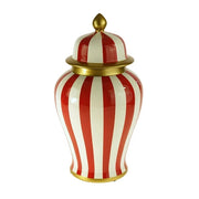 Striped Lidded Vase