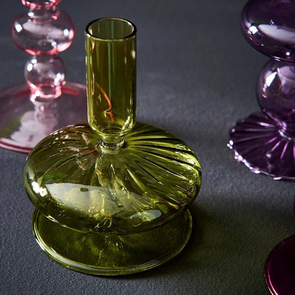 Petra Green Candle Holder