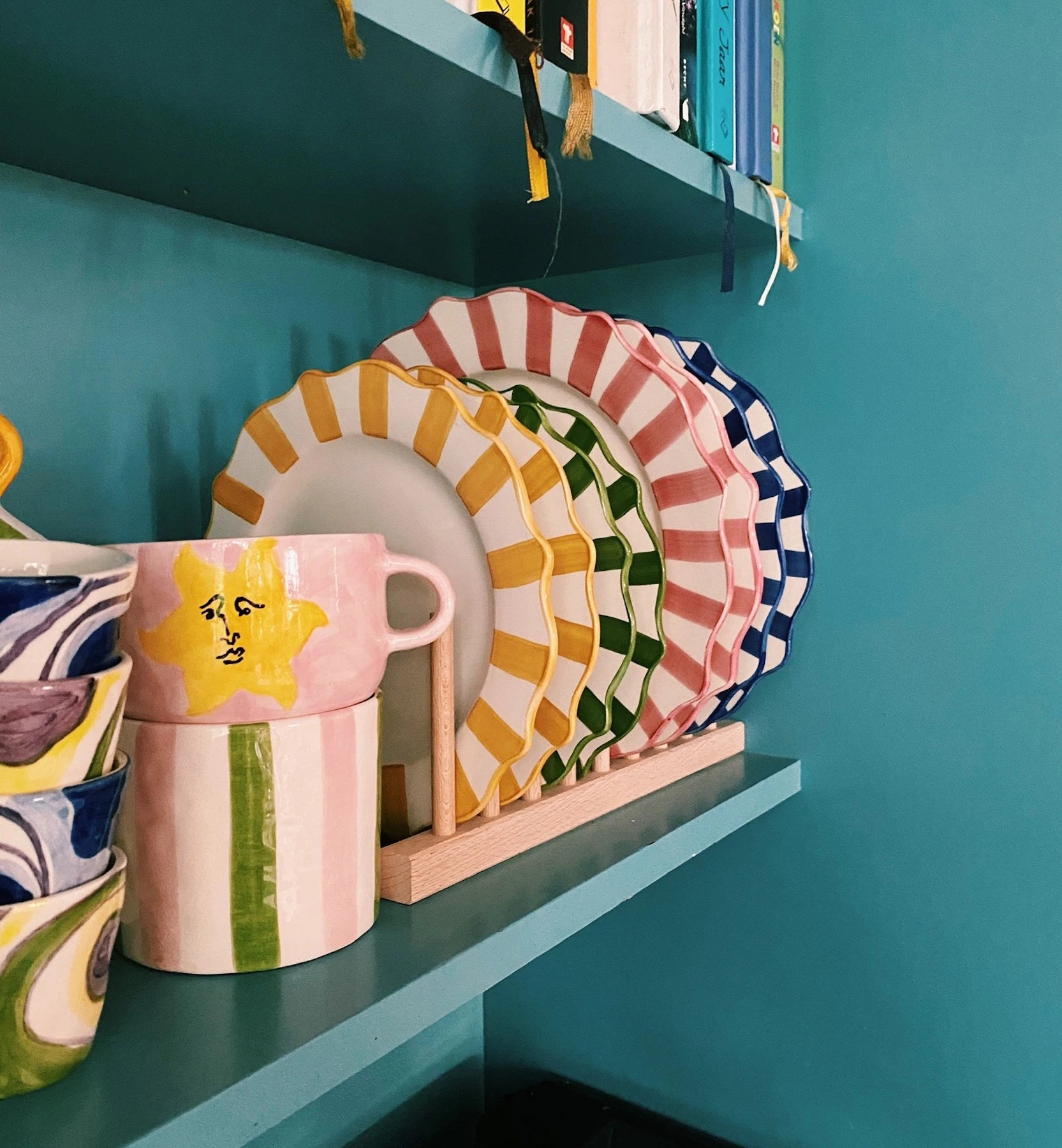 Yellow Scalloped Breakfast Plate