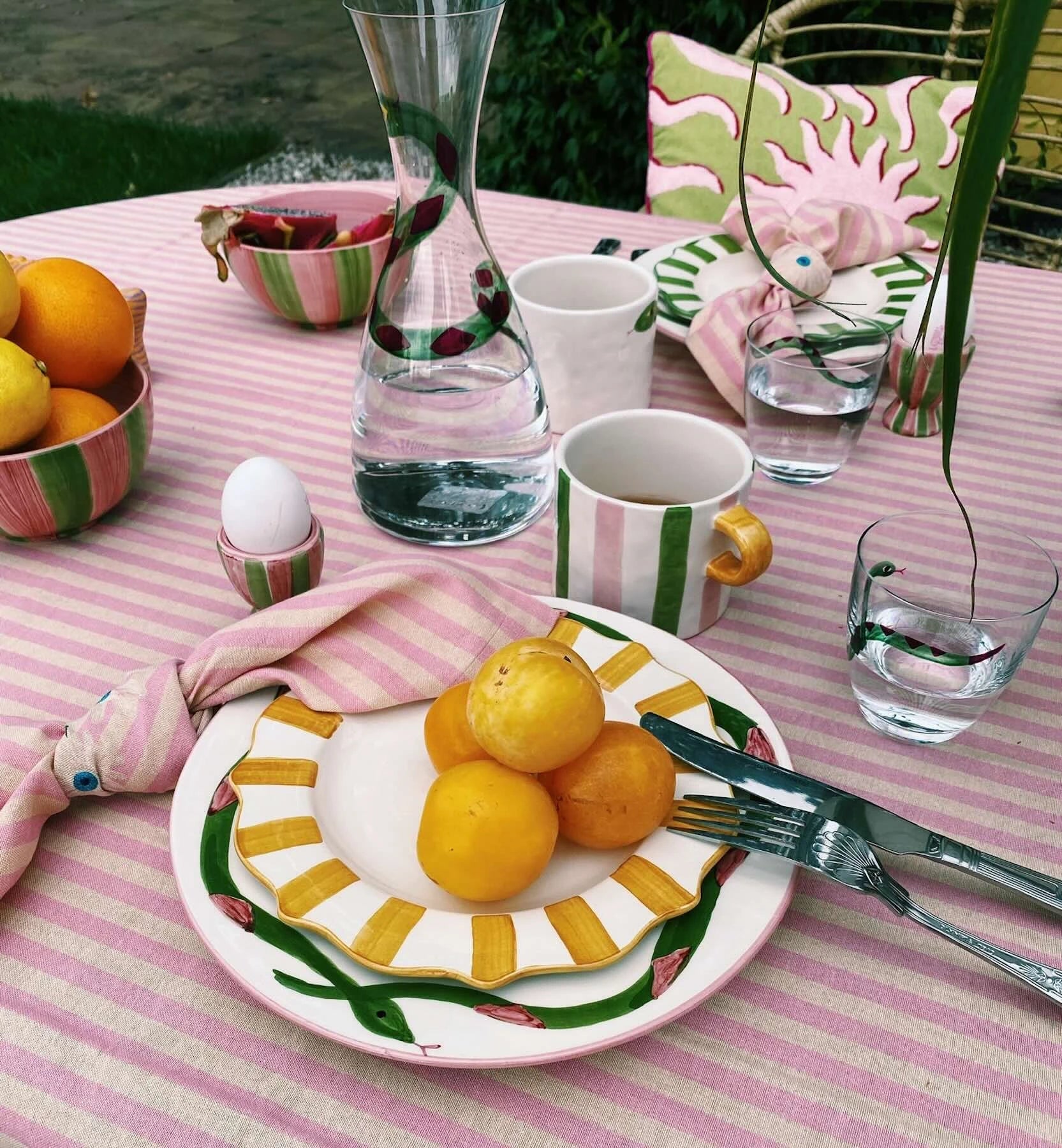Yellow Scalloped Breakfast Plate
