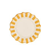 Yellow Scalloped Breakfast Plate