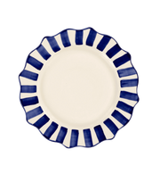 Blue Scalloped Dinner Plate