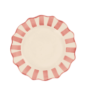 Pink Scalloped Dinner Plate