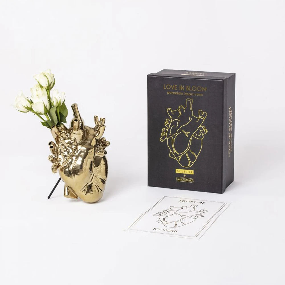 Love in Bloom Gold Vase
