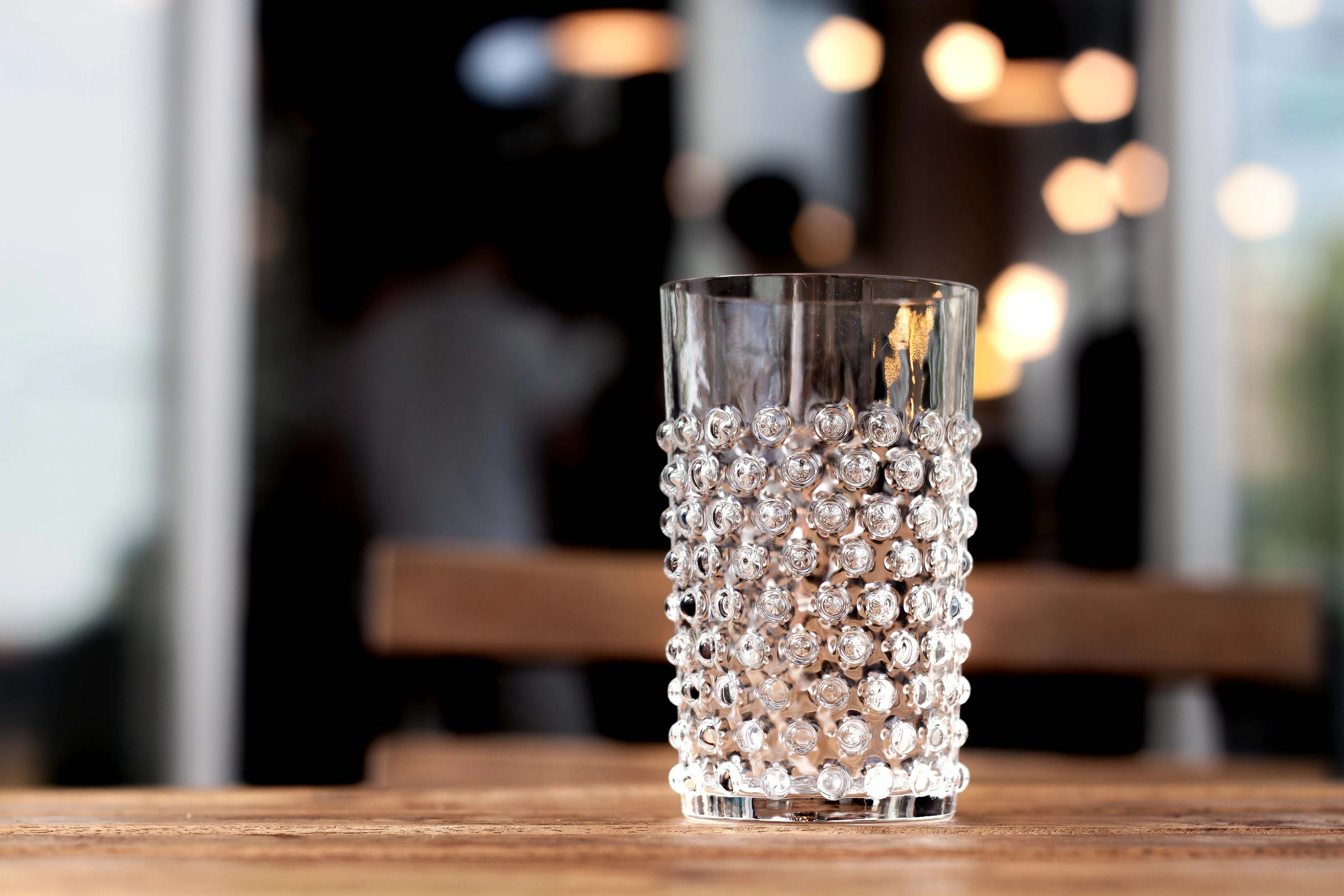 Set of 6 Crystal Hobnail Tumblers