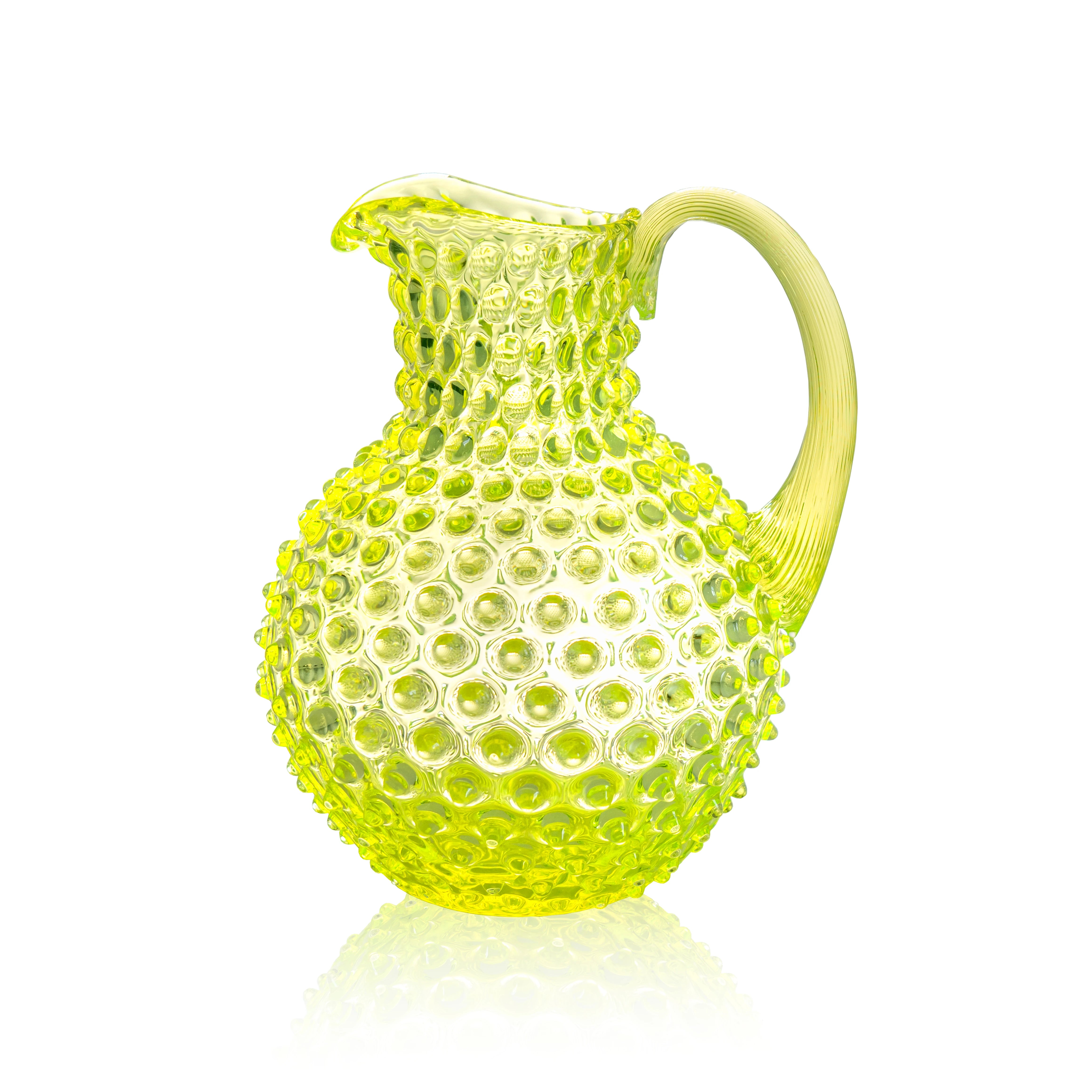 Neon Citrine Hobnail Jug