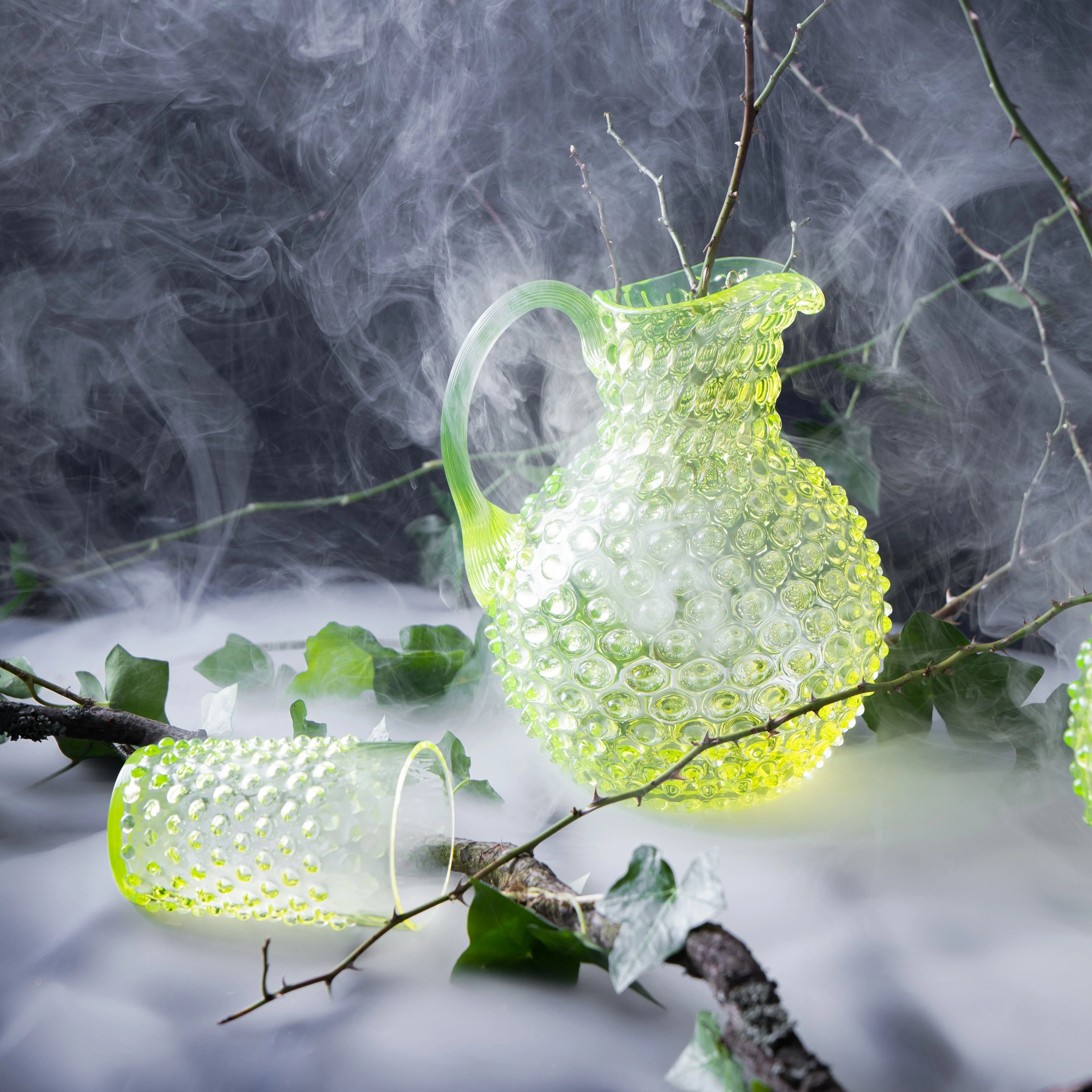 Neon Citrine Hobnail Jug