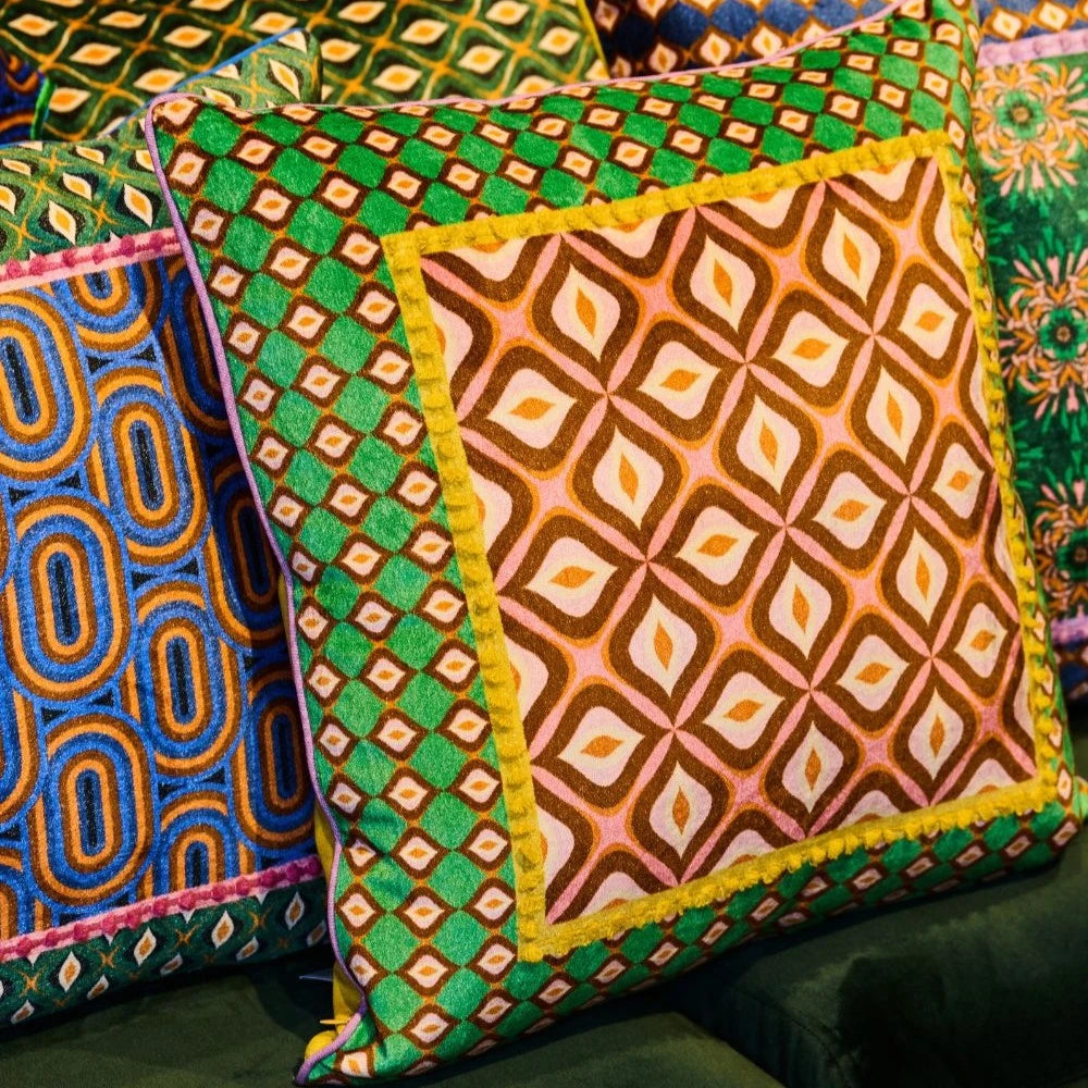 Retro Cushion Yellow