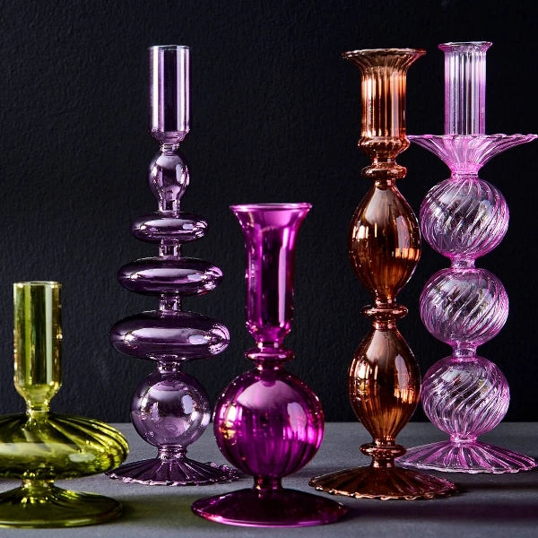Nora Purple Candle Holder