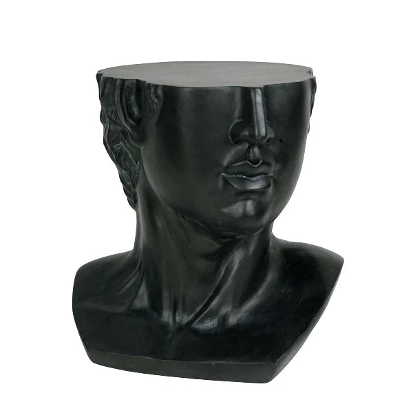 David Bust Black Side Table
