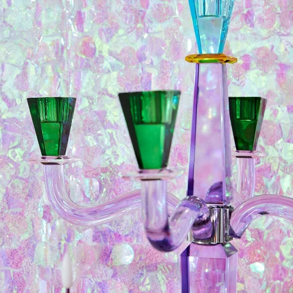 Fancy Purple Candle Holder