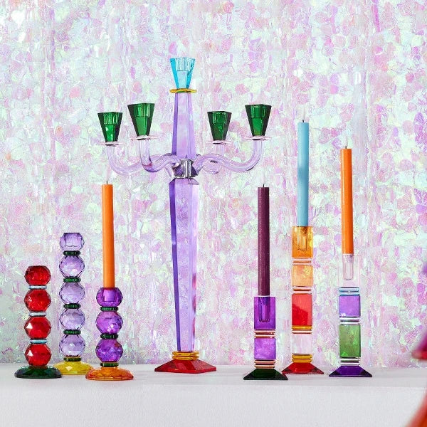 Fancy Purple Candle Holder