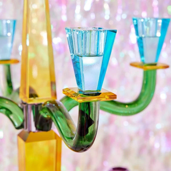 Fancy Yellow Candle Holder