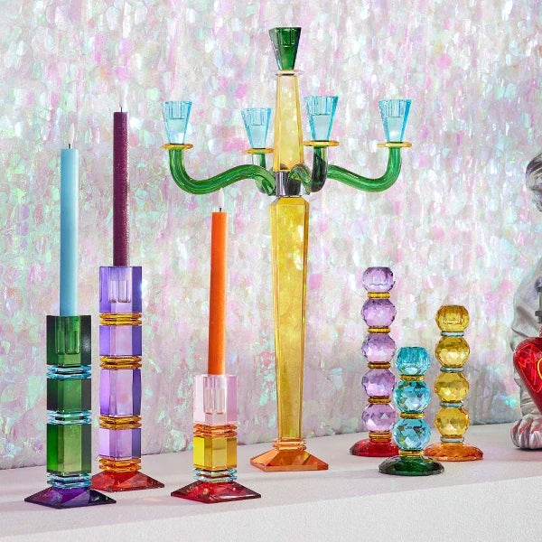 Fancy Yellow Candle Holder