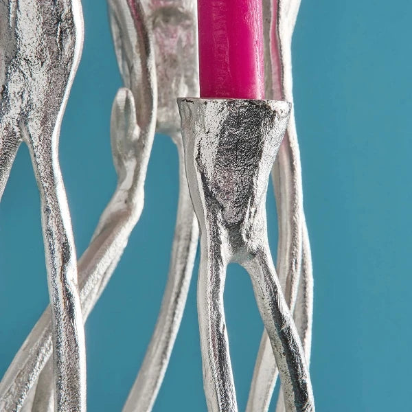 Roots Silver Candle Holder