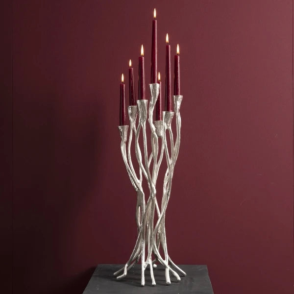 Roots Silver Candle Holder