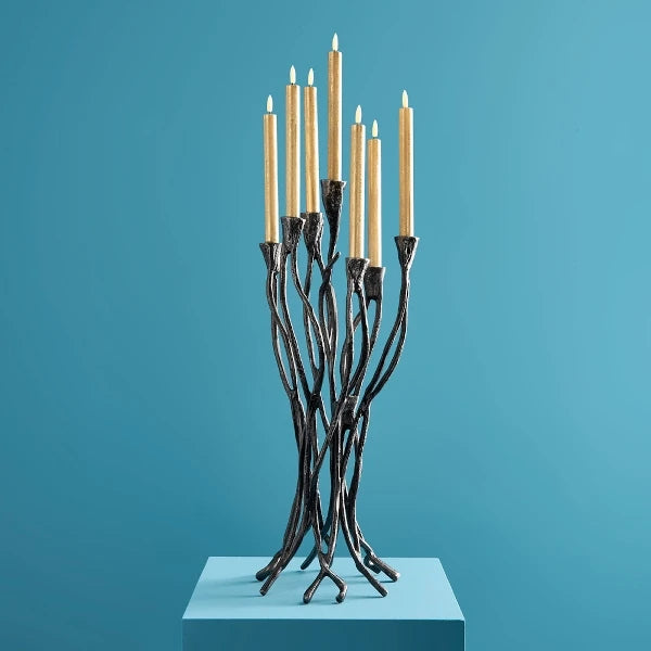 Roots Black Candle Holder