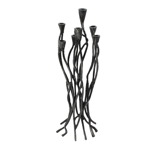 Roots Black Candle Holder