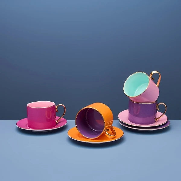 Fancy Tea Cup Set with Saucer