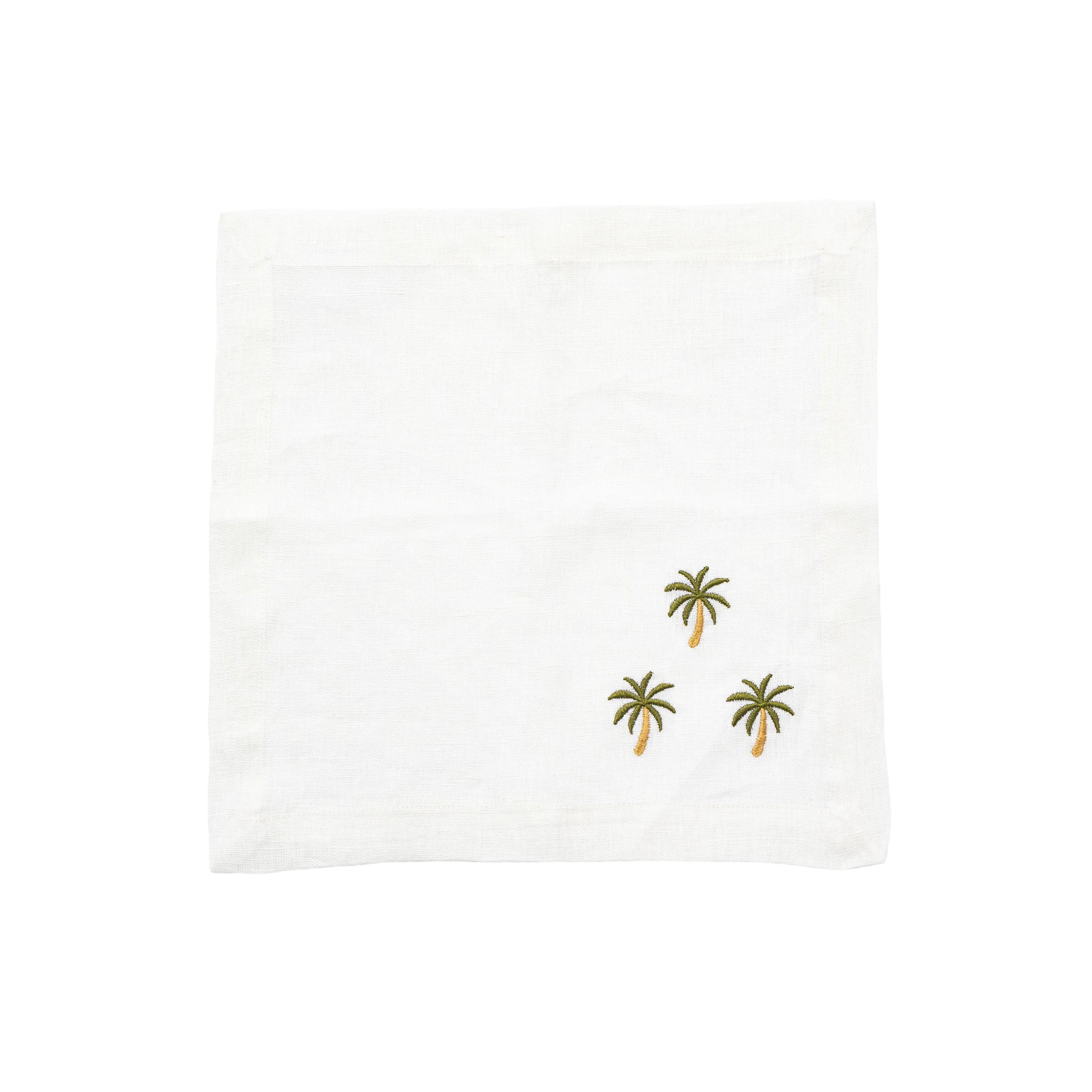 Palm Tree Linen Napkins Set of 4