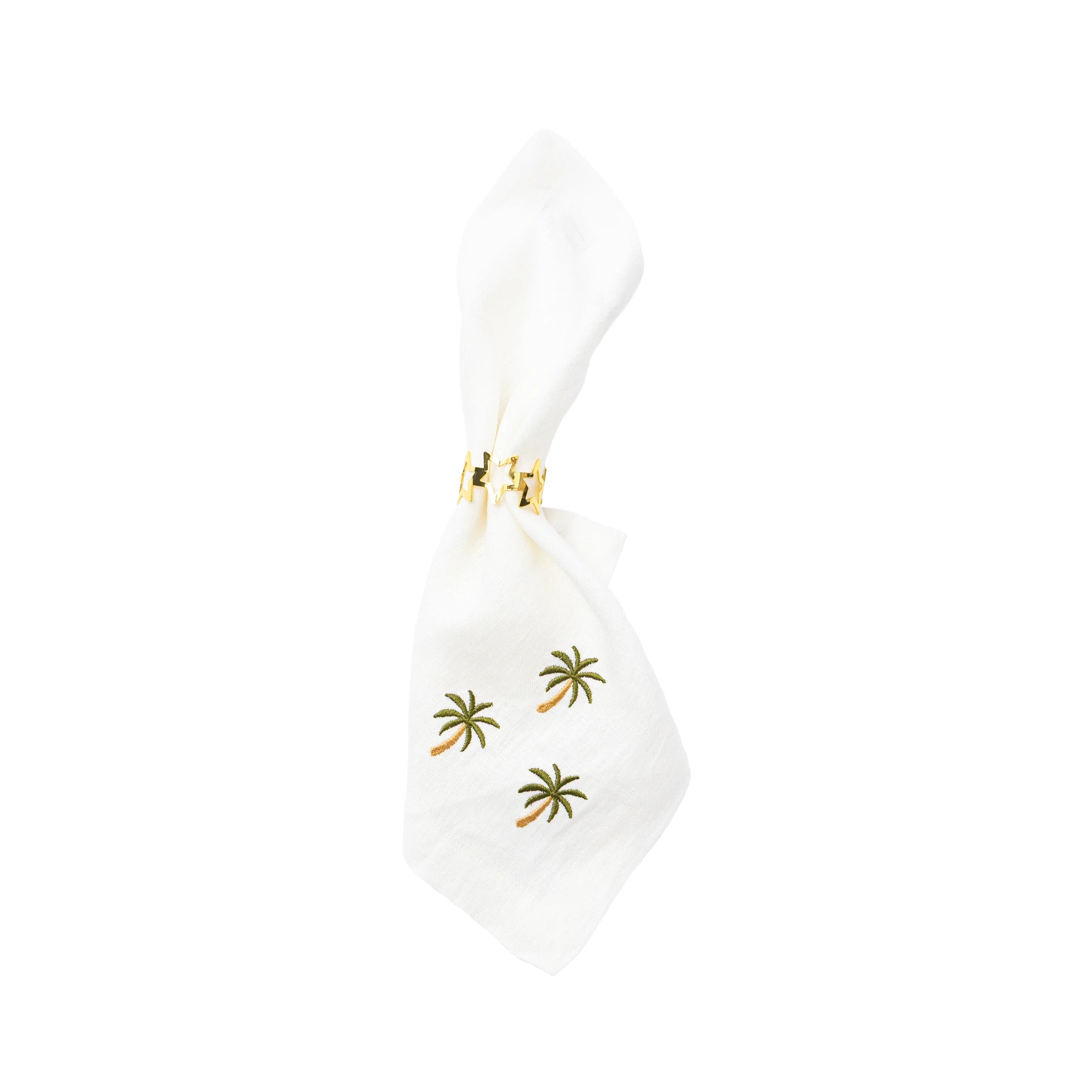 Palm Tree Linen Napkins Set of 4
