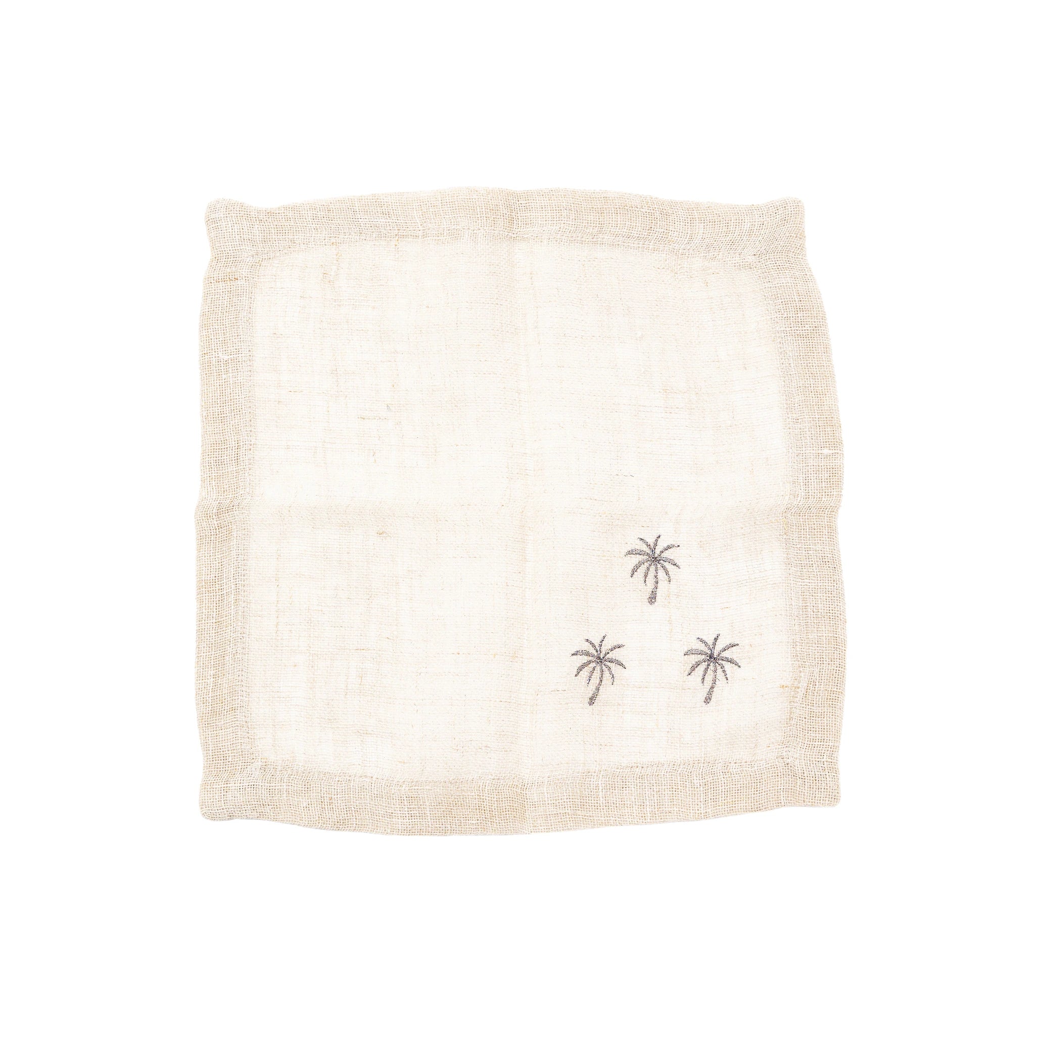 Bronze Palm Trees Linen Napkins Set of 2