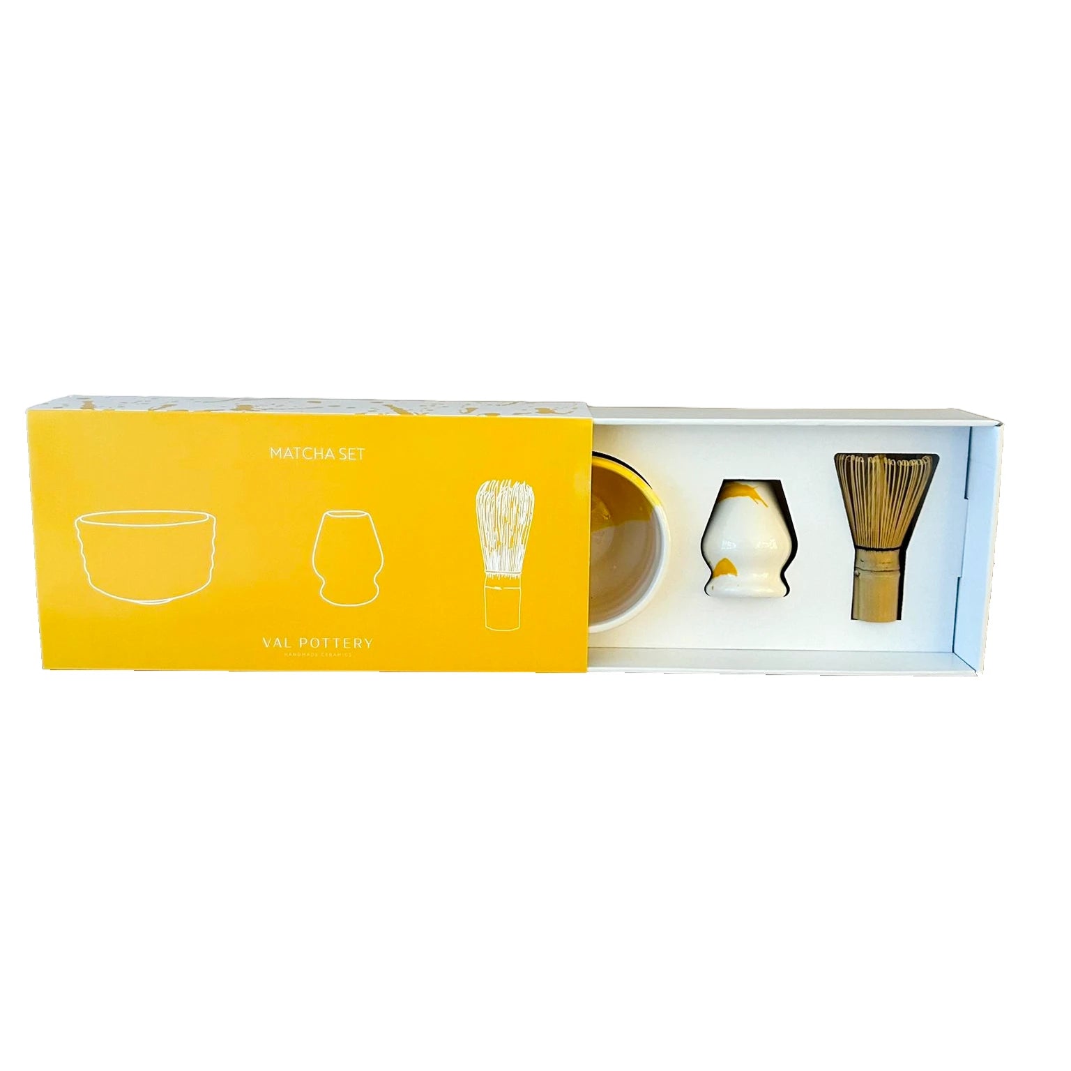 Matcha set giftbox yellow
