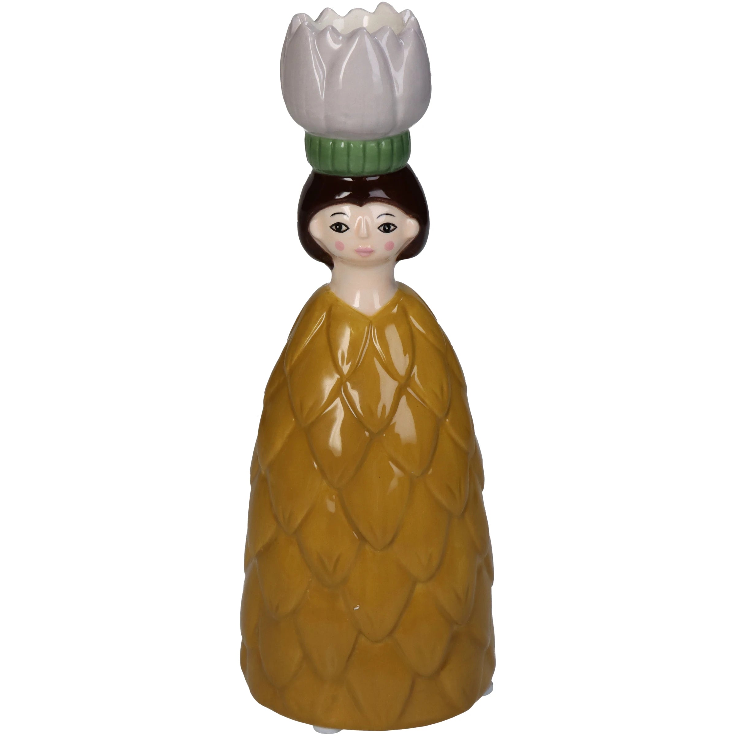 Flower Girl Candleholder Ochre