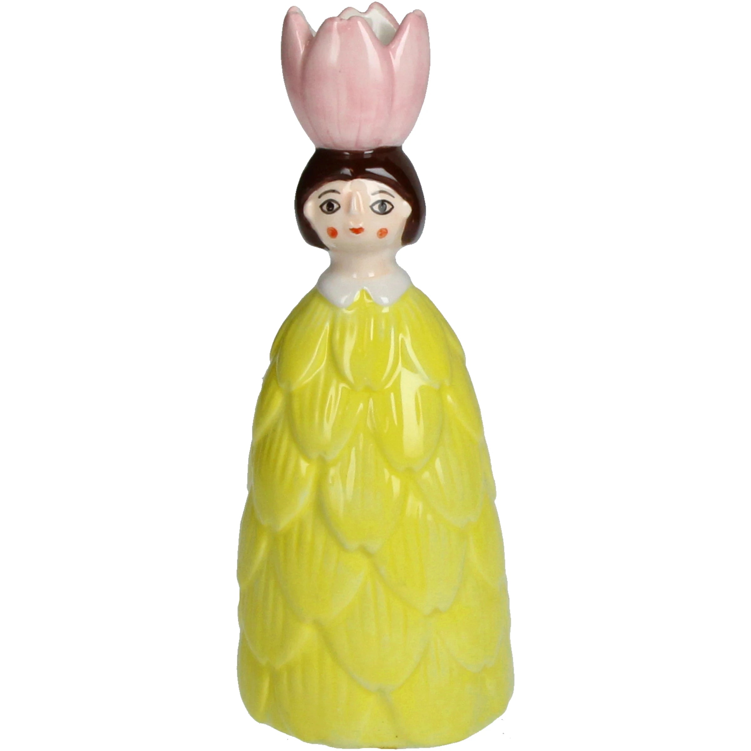 Flower Girl Candleholder Yellow