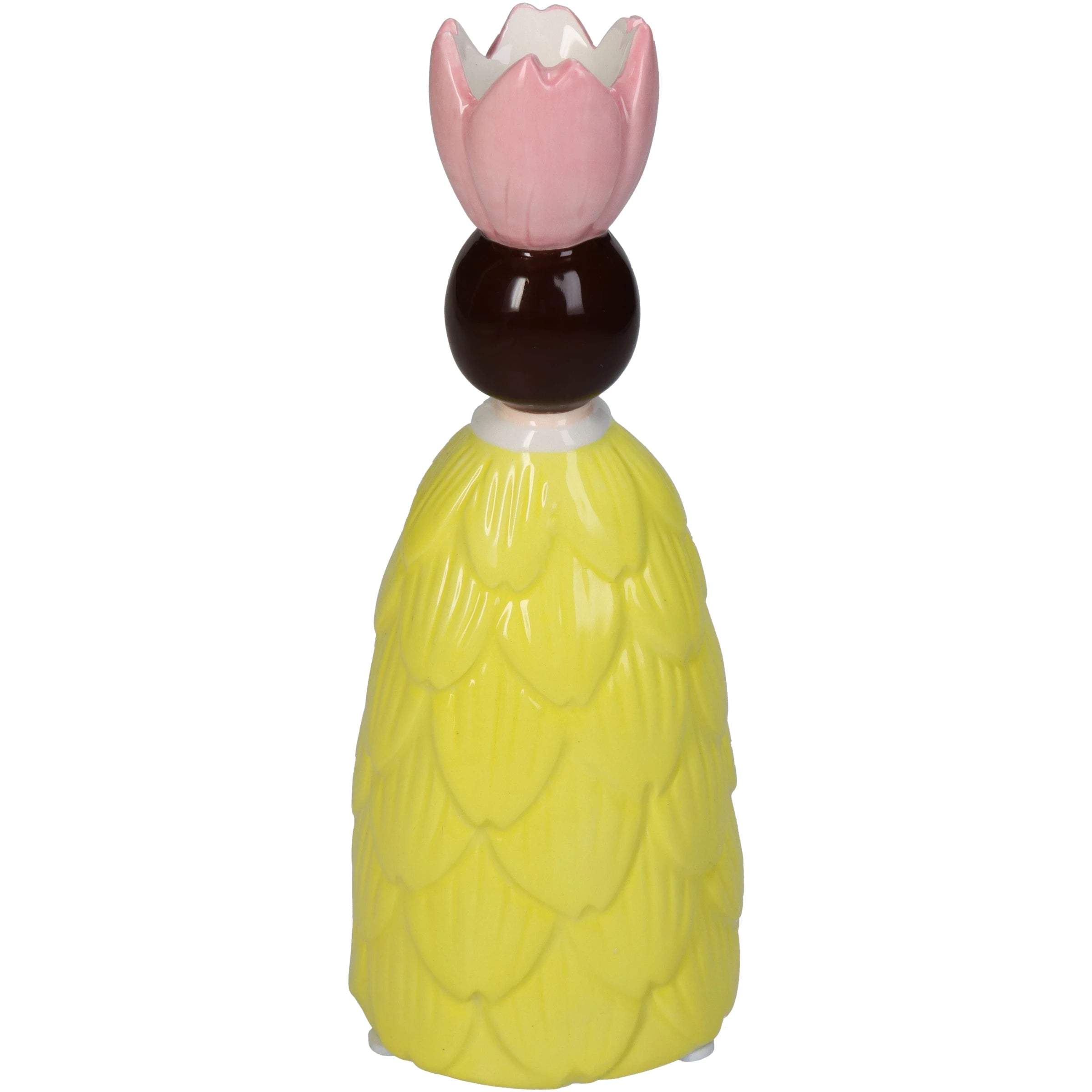 Flower Girl Candleholder Yellow