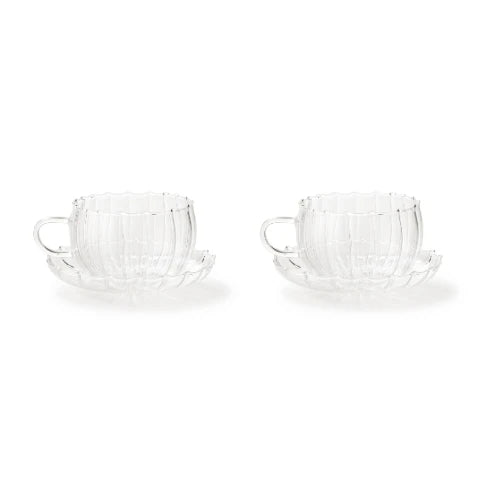 Tea Cups W/Plate Set of Two