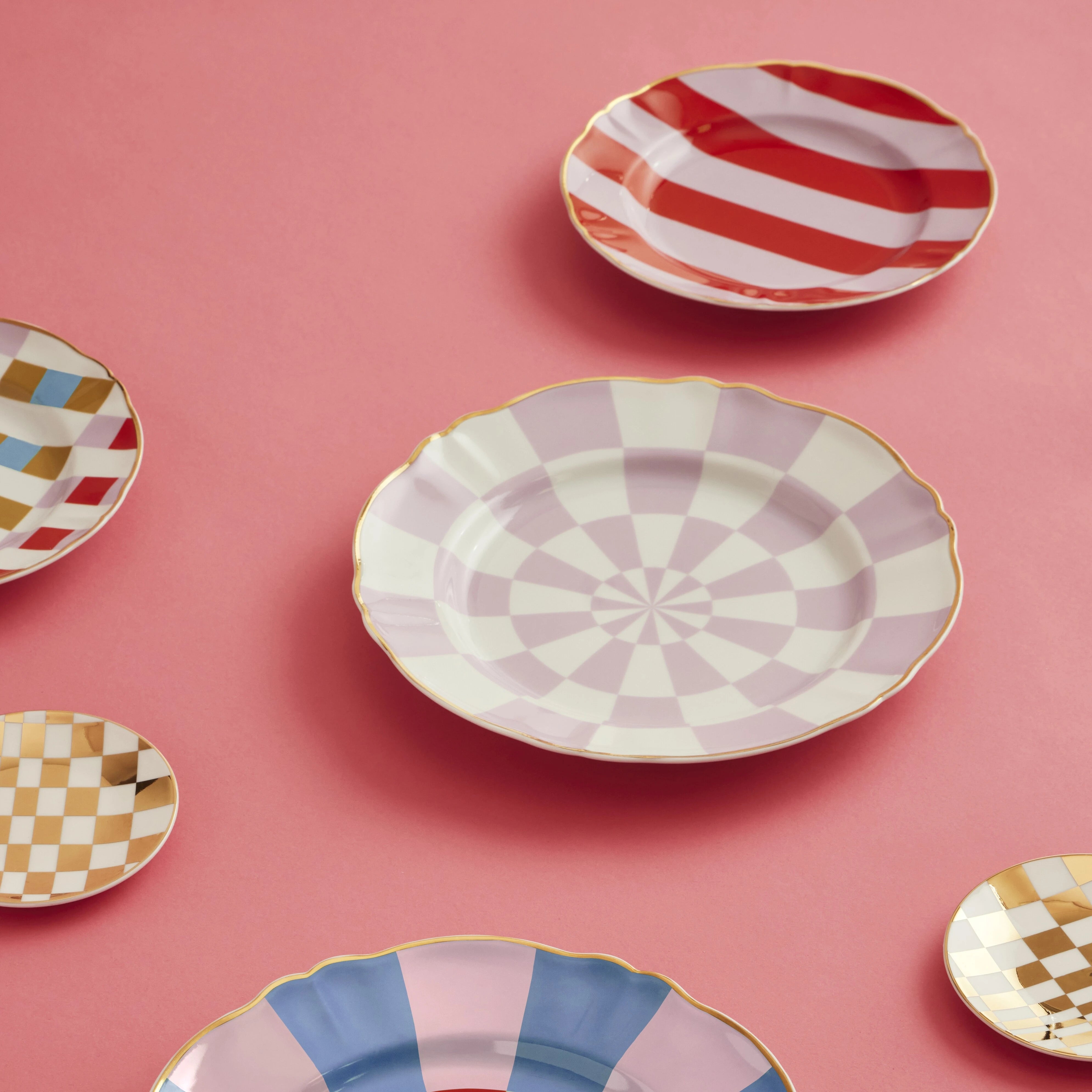 Abracadabra Striped Dessert Plate