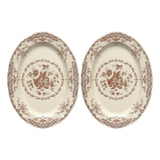 Set of 2 Terracotta Oval Platter