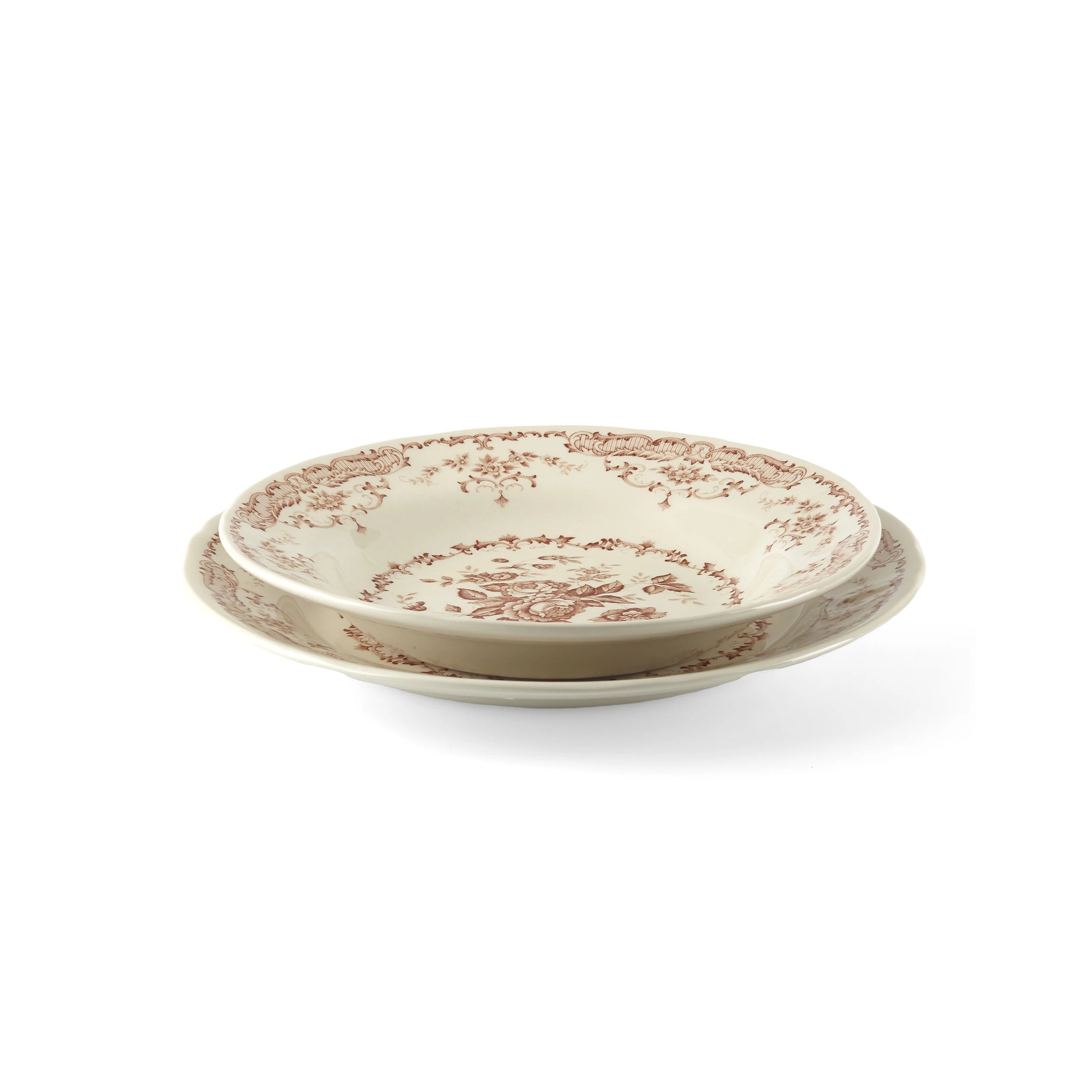 Set of 4 Terracotta Deep Plates
