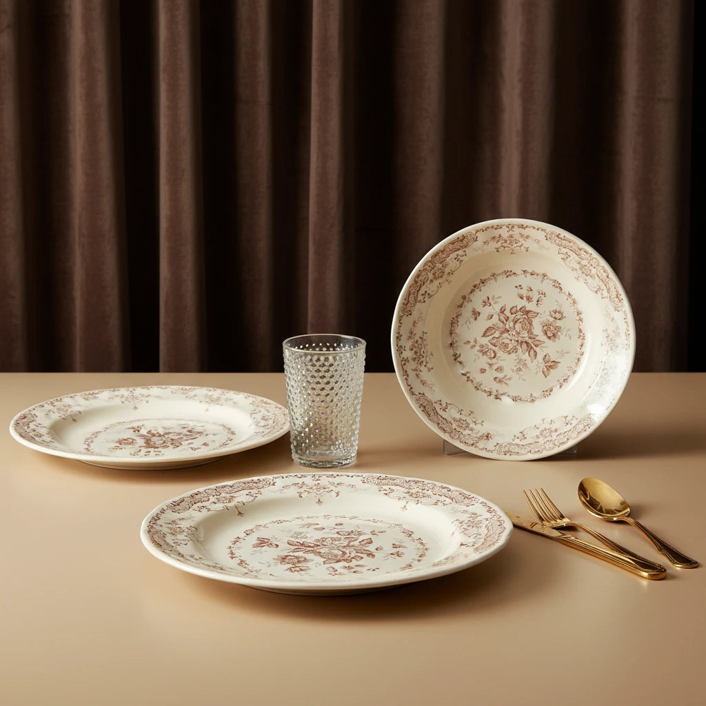 Set of 4 Terracotta Dessert Plates