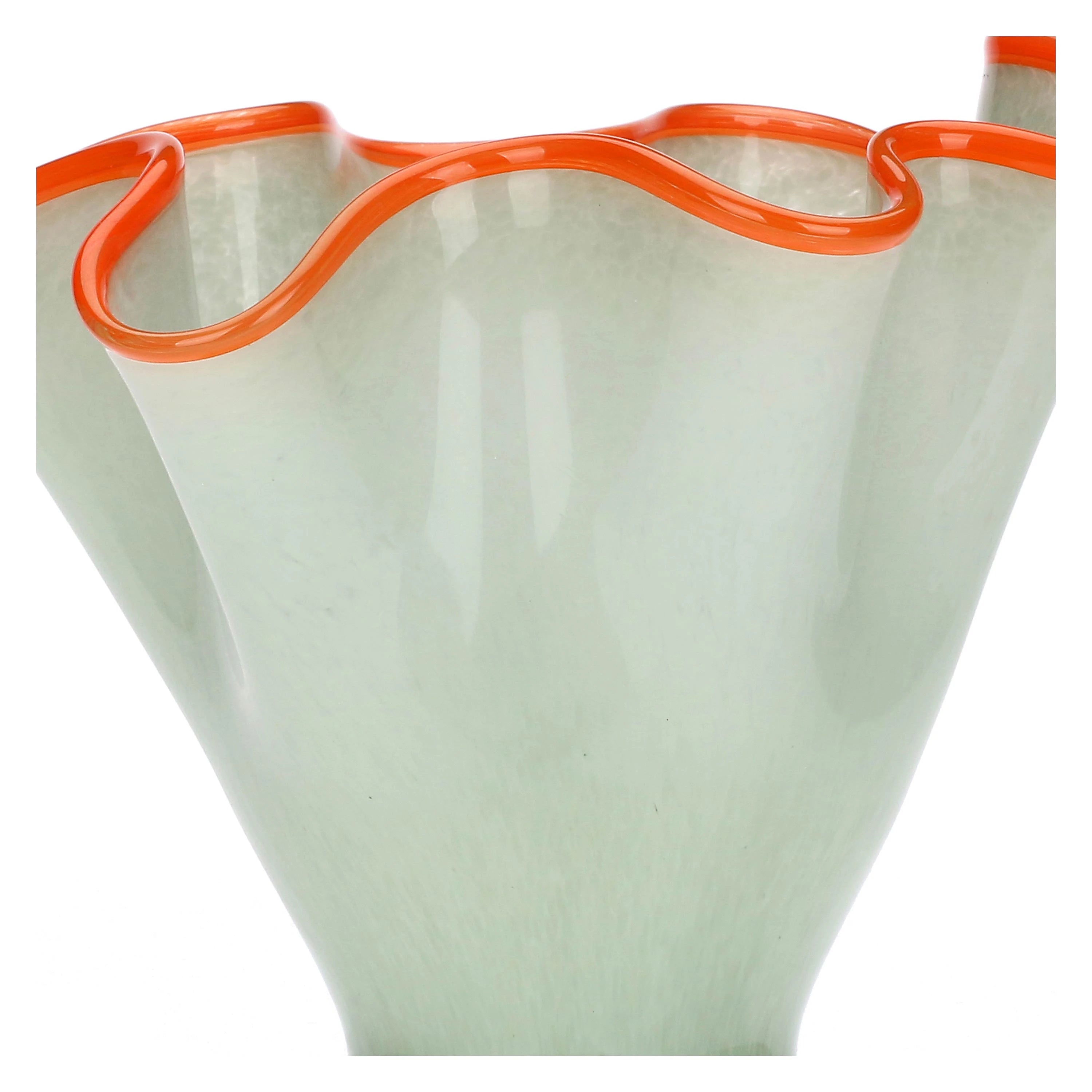 Pastello Mint Ruffle Vase