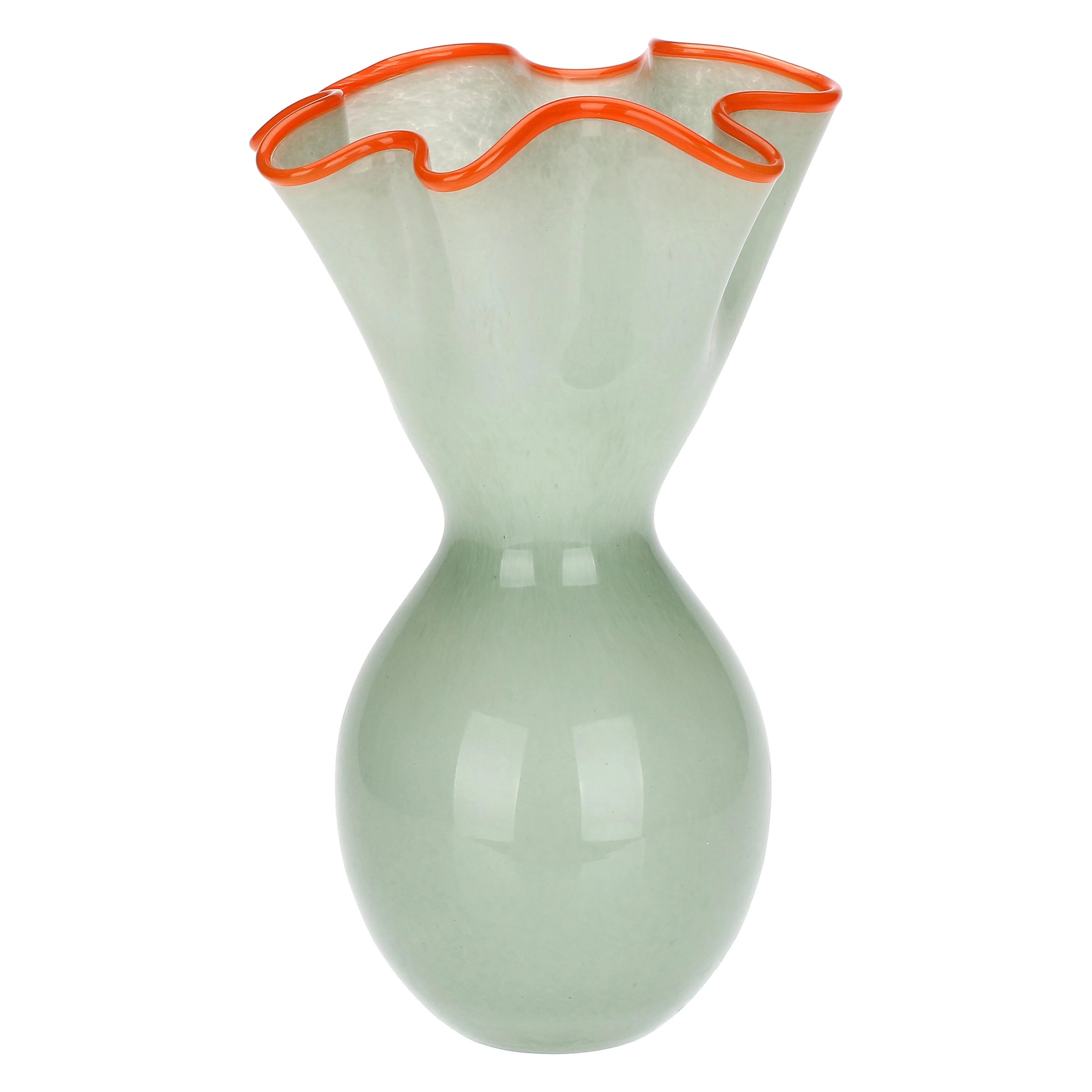 Pastello Mint Ruffle Vase
