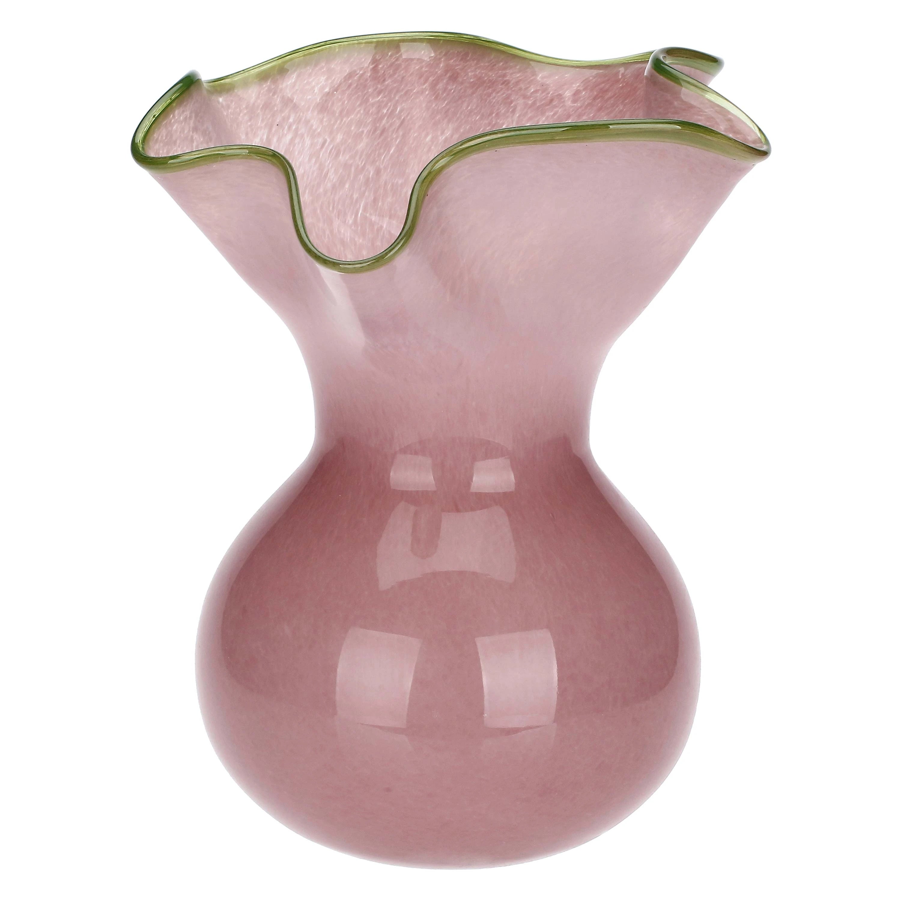 Pastello Pink Ruffle Vase