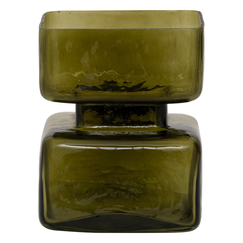 Camo olive green candleholder