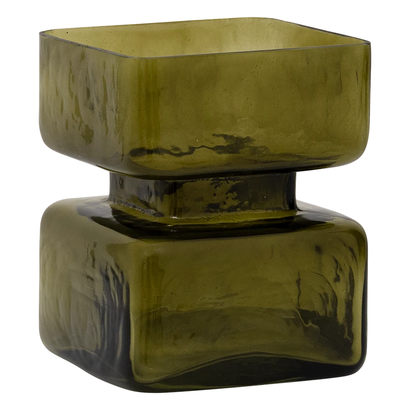 Camo olive green candleholder